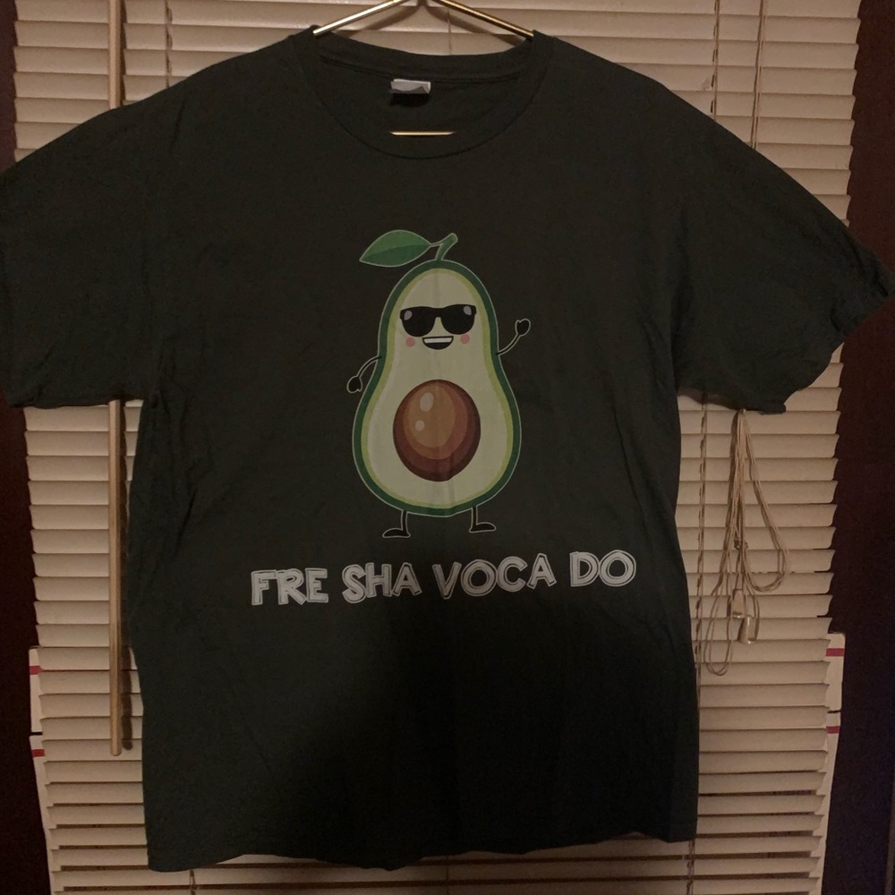 Funny avocado T-shirt Graphic port & company sz Large - Picture 2 of 6